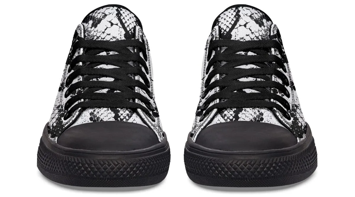 Snake Skin Low Top Shoes