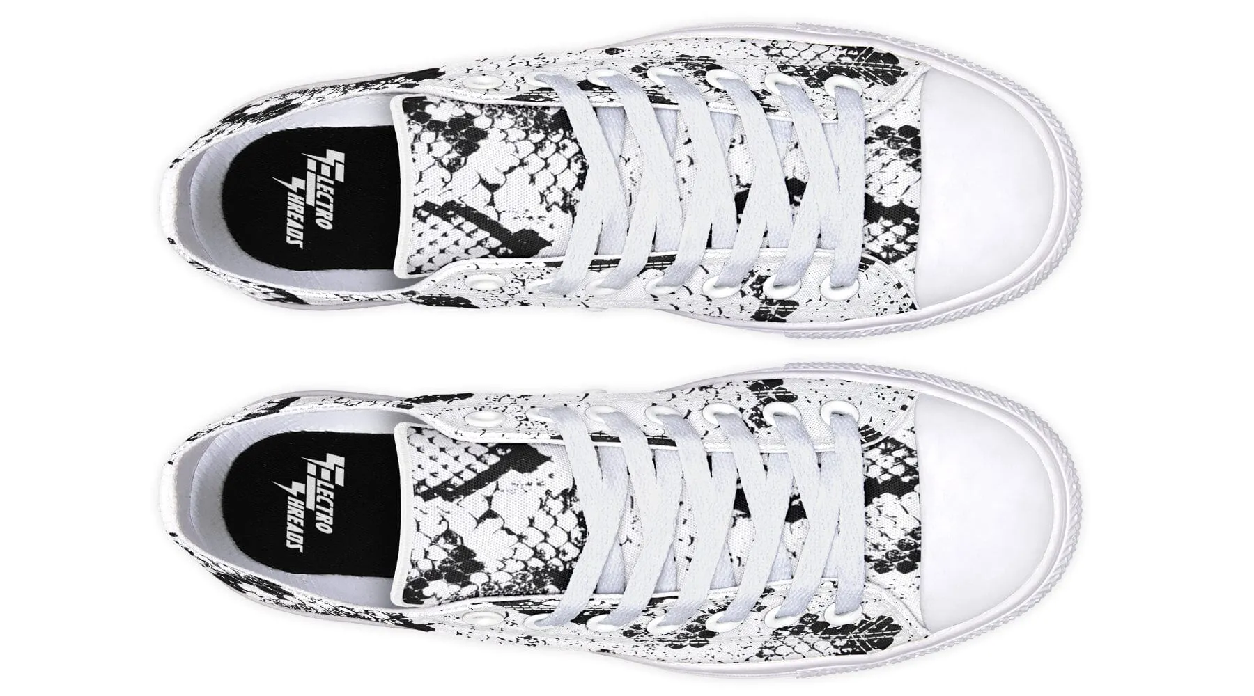 Snake Skin Low Top Shoes