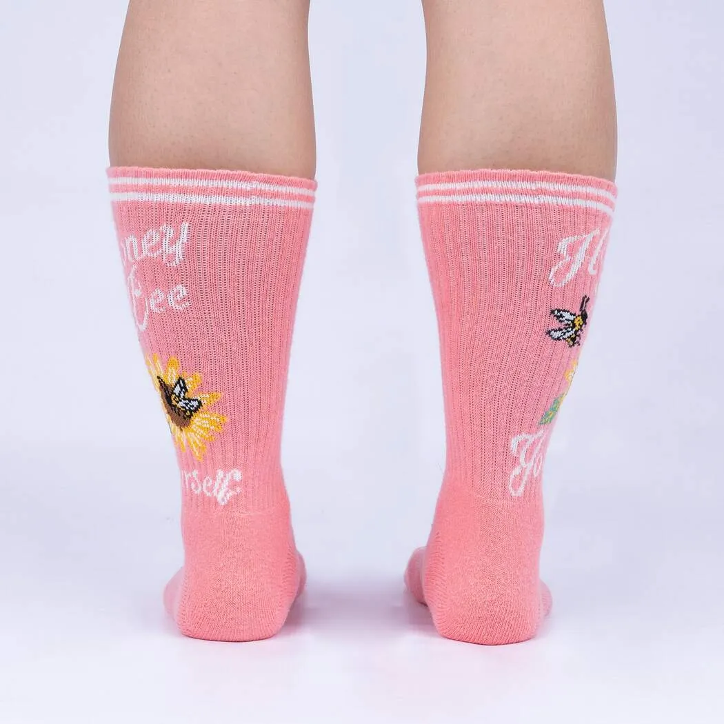 Sock it to Me Honey Bee Yourself Ribbed Crew Athletic Socks