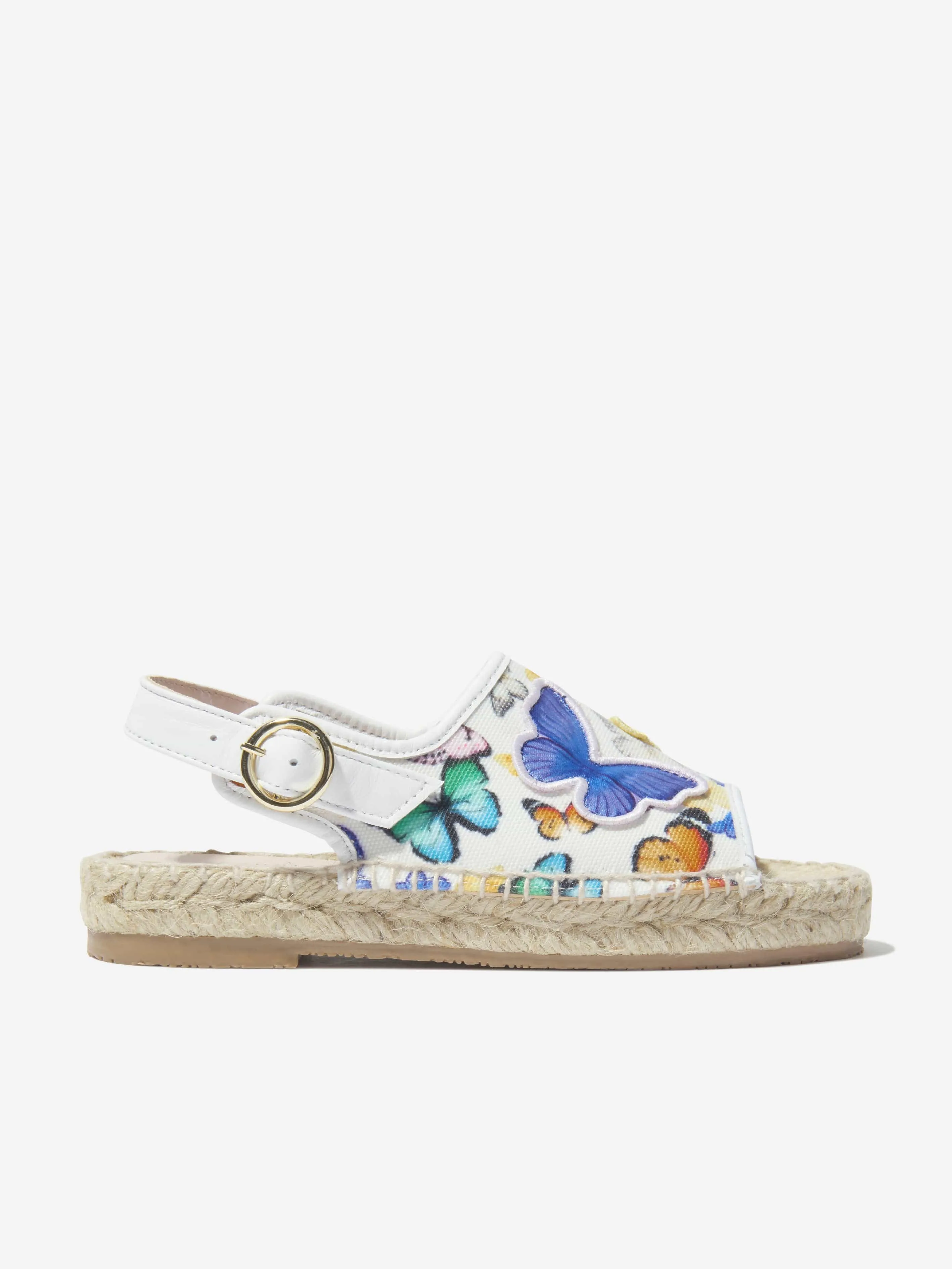 Sophia Webster Girls Riva Butterfly Espadrilles in White