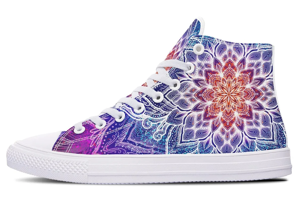 Spark Of Joy Mandala High Top Shoes