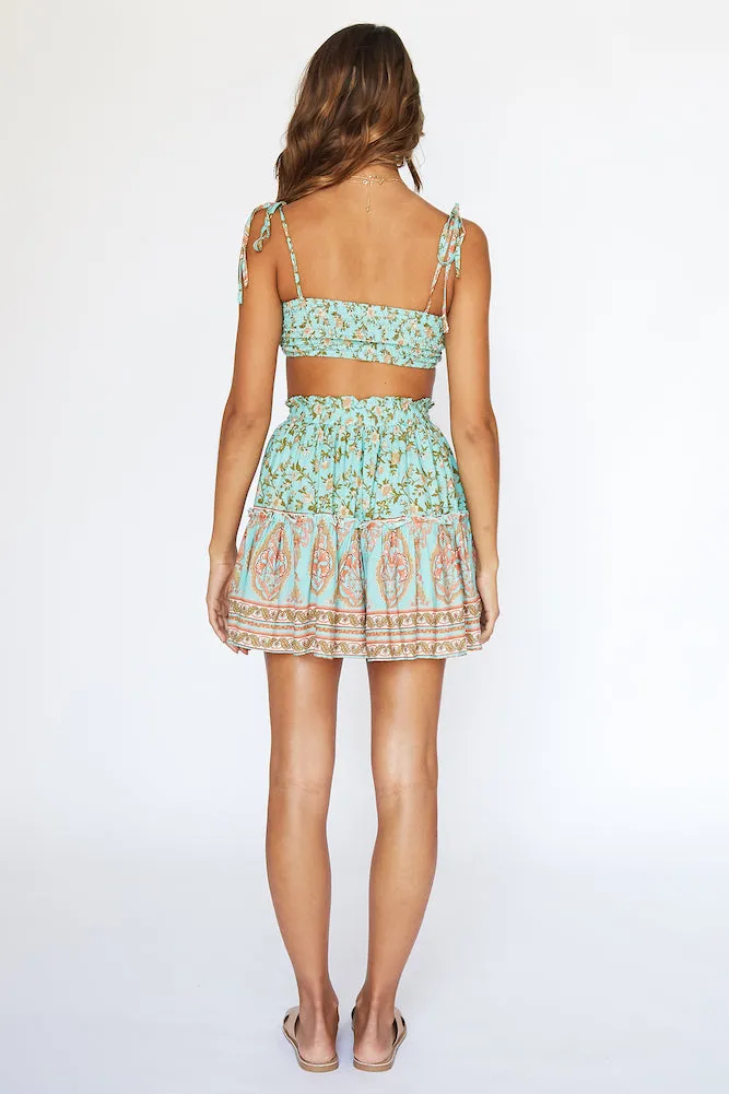 Starry Eyes Mini Skirt Mint