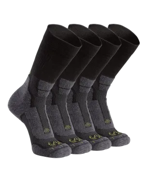 StrongWool Hybrid Crew Sock 4-Pair Pack | Grey Green