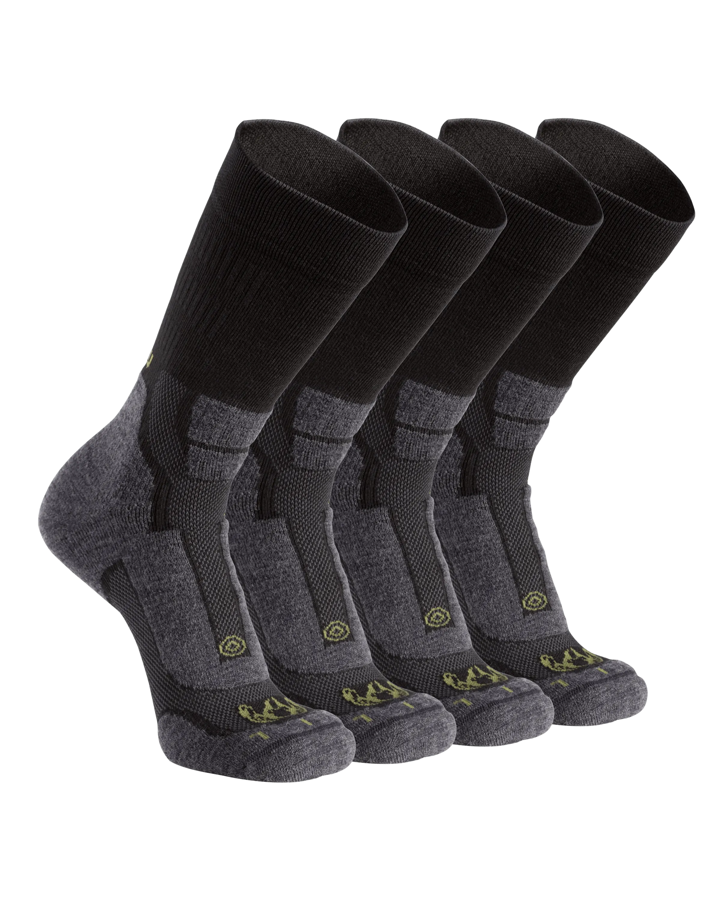 StrongWool Hybrid Crew Sock 4-Pair Pack | Grey Green