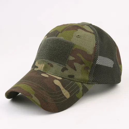 Tactical-Style Patch Hat with Adjustable Strap