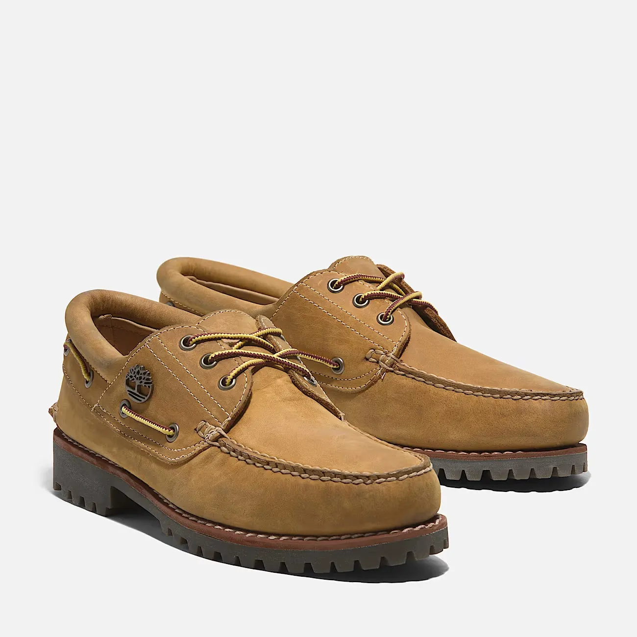 TIMBERLAND® AUTHENTIC 3-EYE BOAT SHOE FOR MEN IN WHEAT