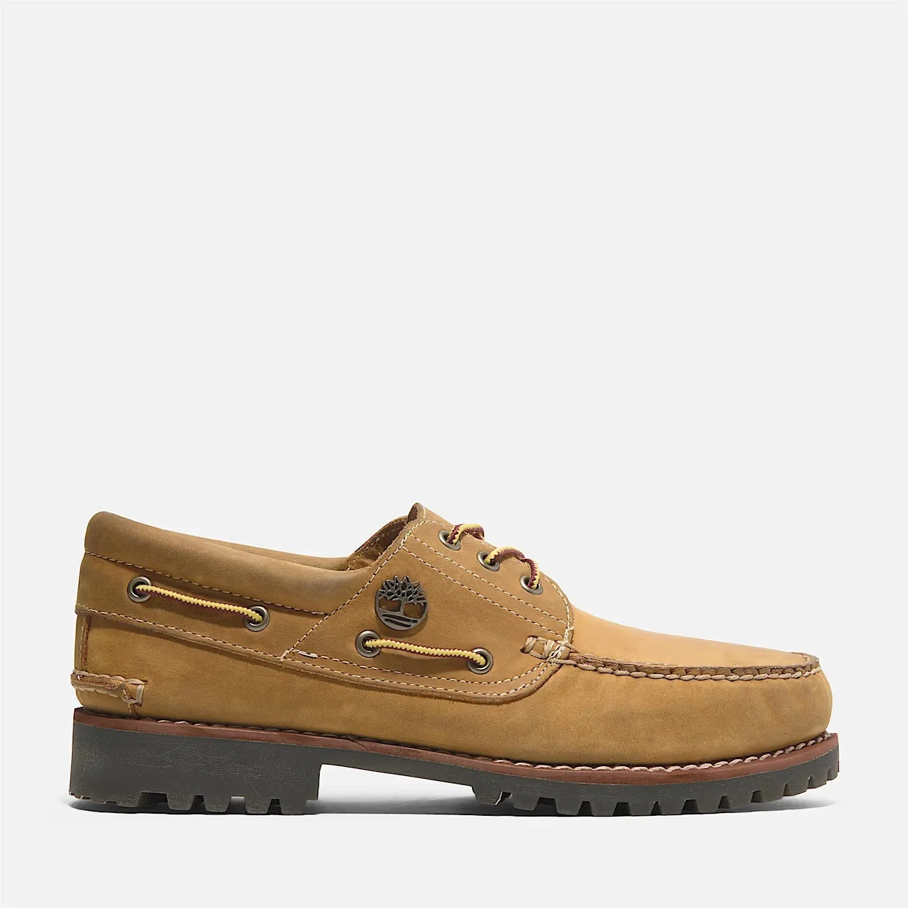 TIMBERLAND® AUTHENTIC 3-EYE BOAT SHOE FOR MEN IN WHEAT