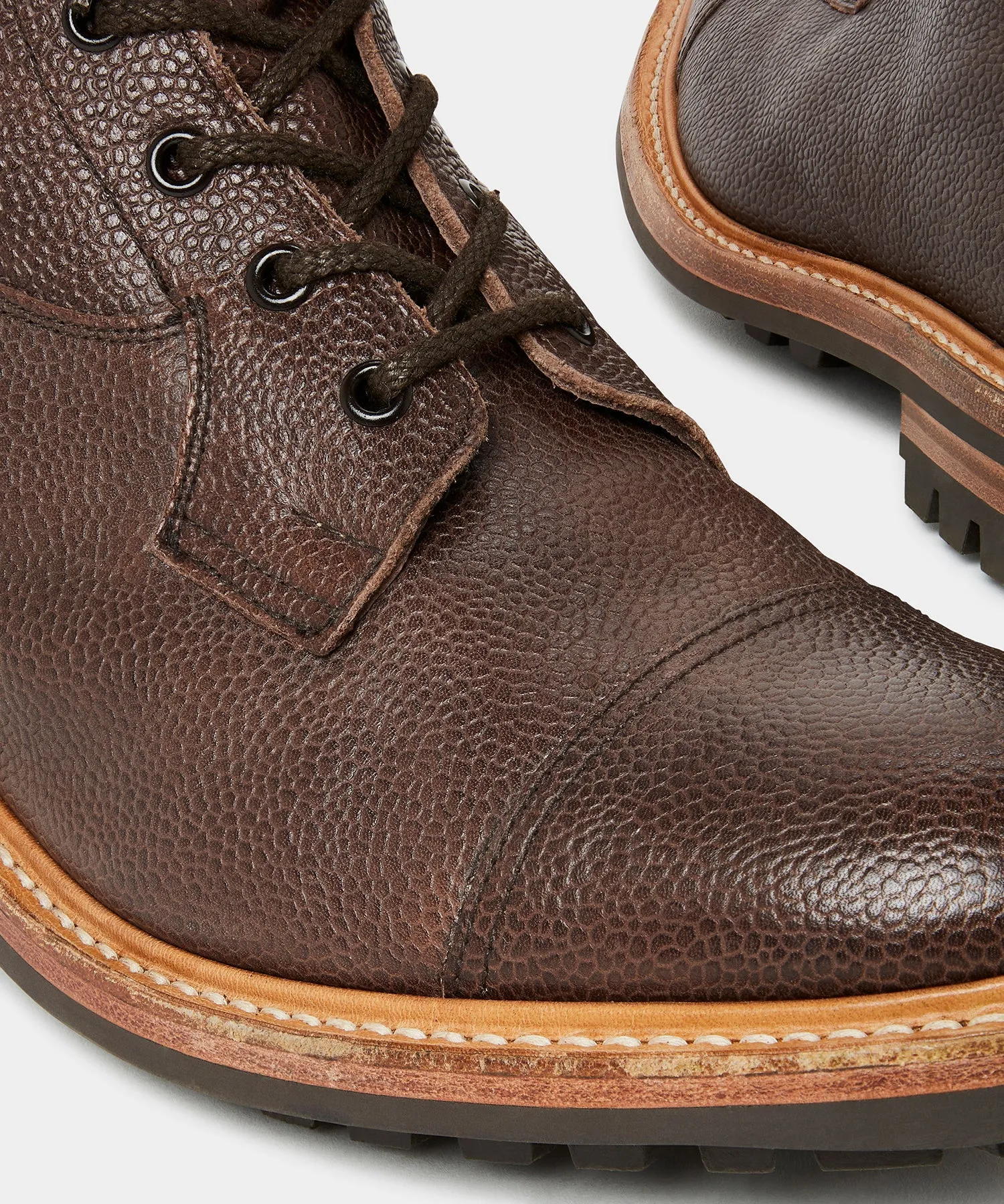 Todd Snyder x Tricker's Allan Toe Cap Super Boot in Brown