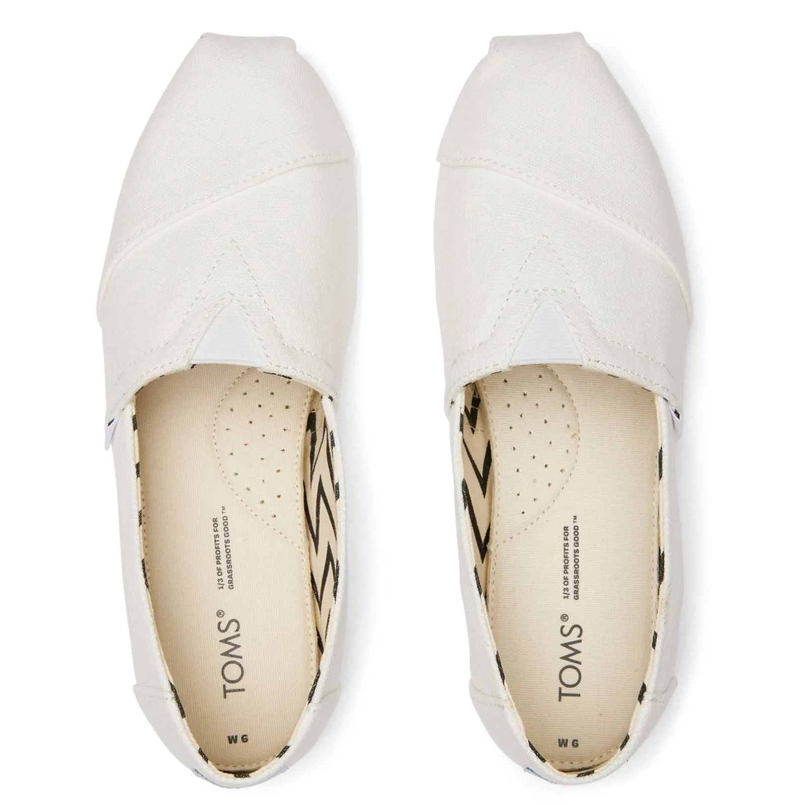 TOMS Alpargata 100% Cotton Women's White Espadrilles