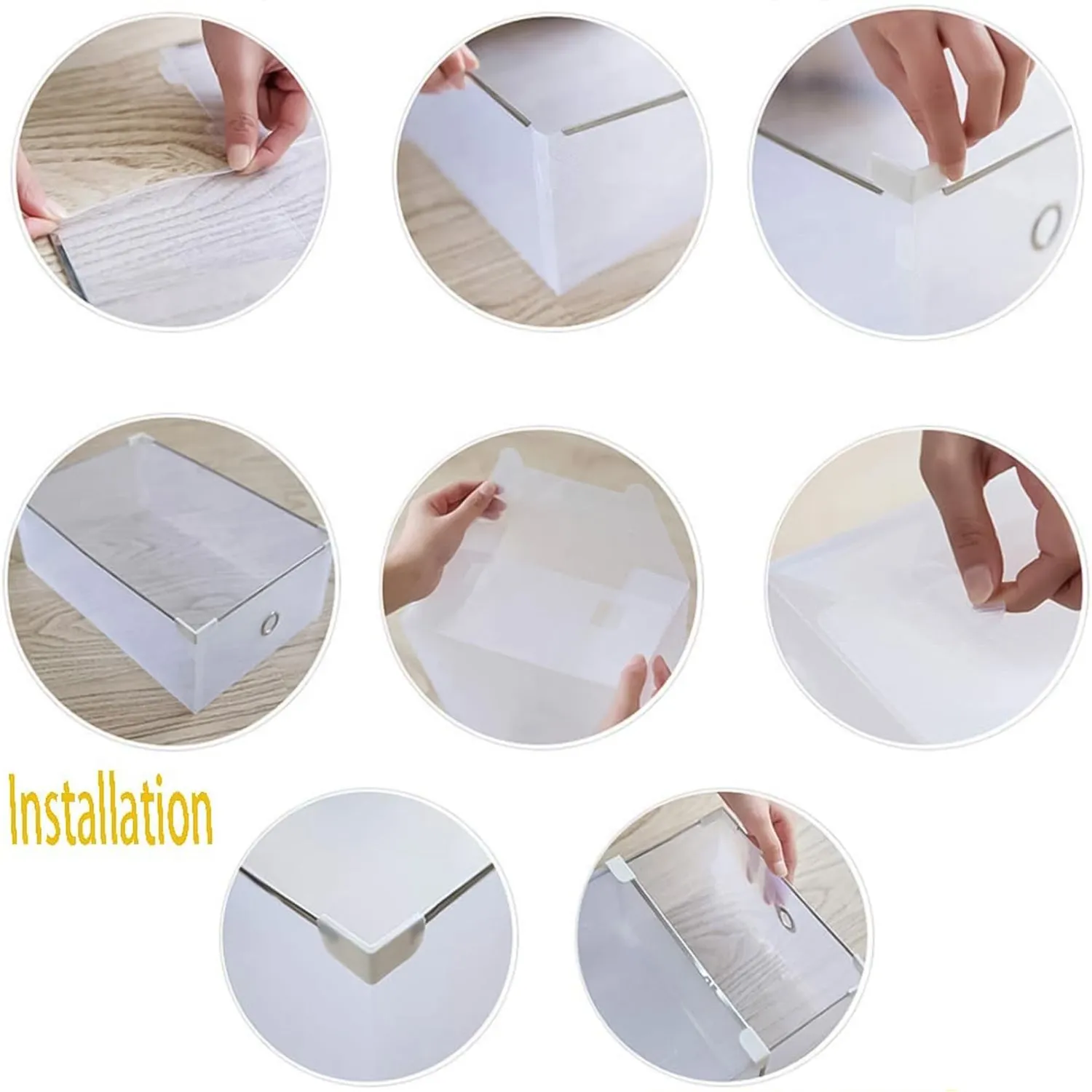 Transparent Drawer Style Shoe Storage Box (1 Pc)