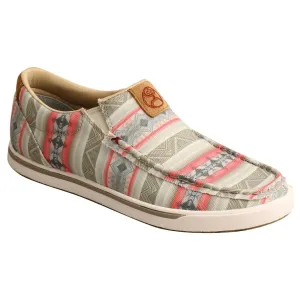 Twisted X Ladies Hooey Loper Pink Aztec Slip-On Shoes WHYC021