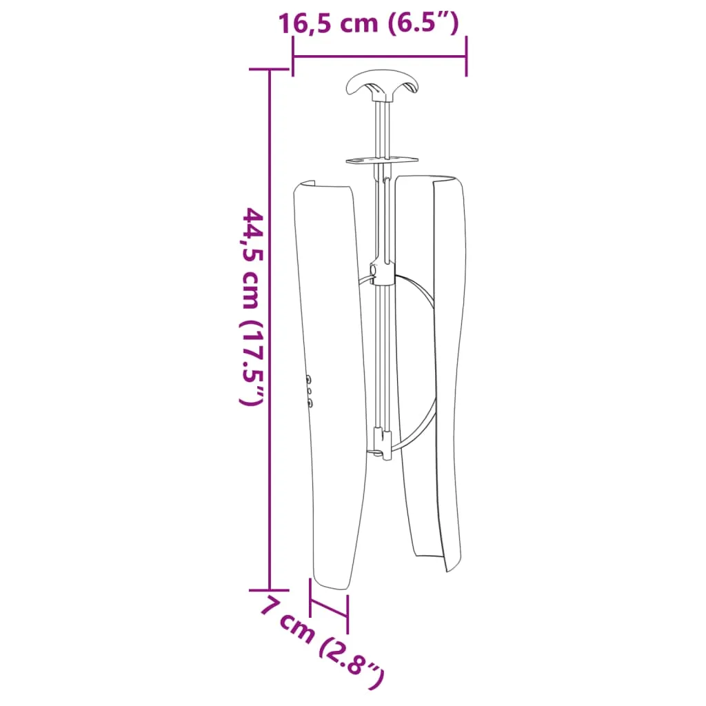 vidaXL Boot Shapers for Riding Boots 1 Pair Black PP and Steel