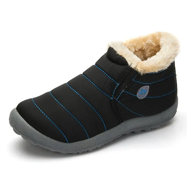 Waterproof Female Shoes Winter Unisex Ankle Boots