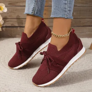 Women's Fly Woven Mesh Lace-up Casual Shoes