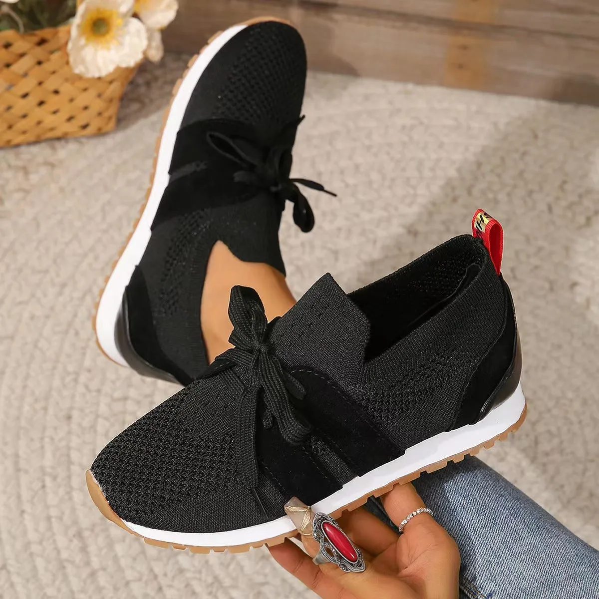 Women's Fly Woven Mesh Lace-up Casual Shoes