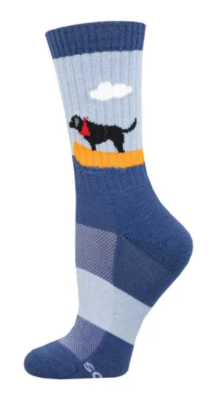 Women's Marino Wool Boat Dog Crew Sock