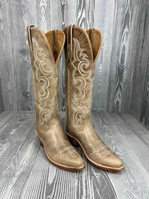 Women's Old West Tall Ivory Snip Toe Western Boot - TS1553