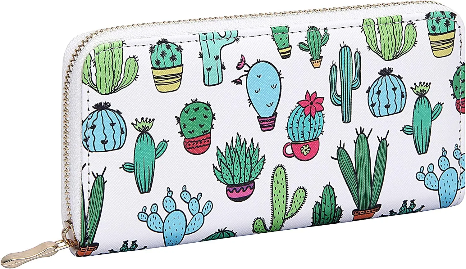 Women’s Printed Zip Around Wallet Phone Clutch Purse Card Holder Organizer