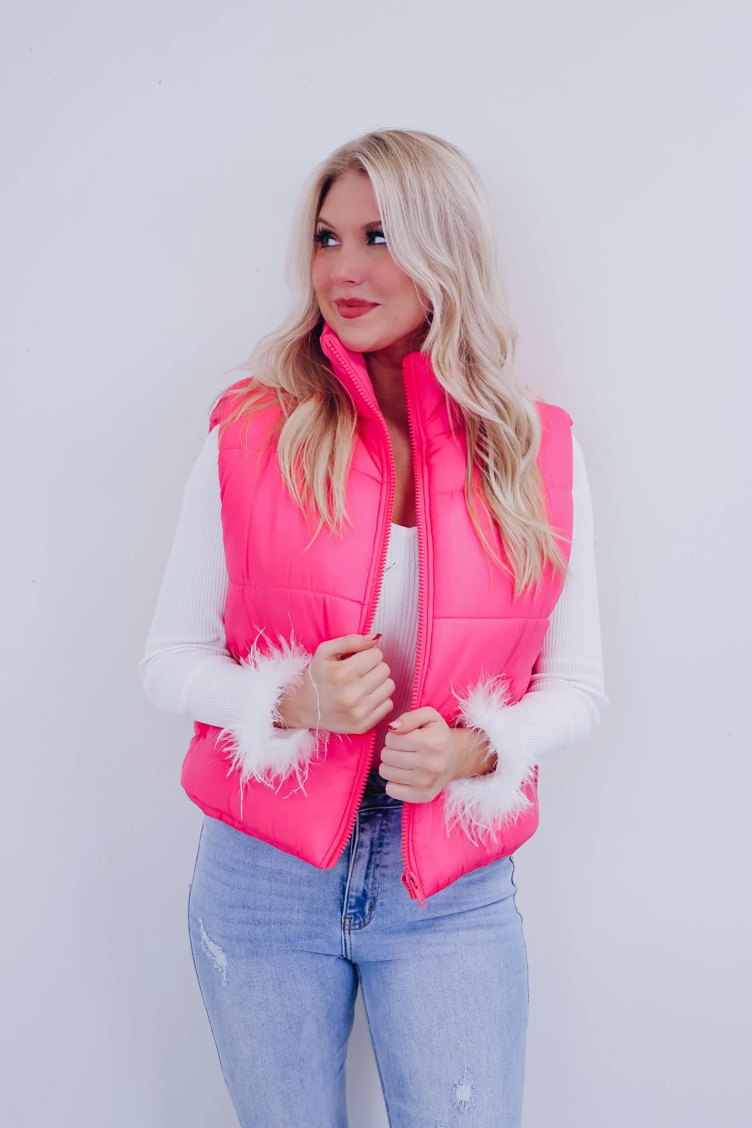 Wonderfully Essential Puffer Vest - Pink