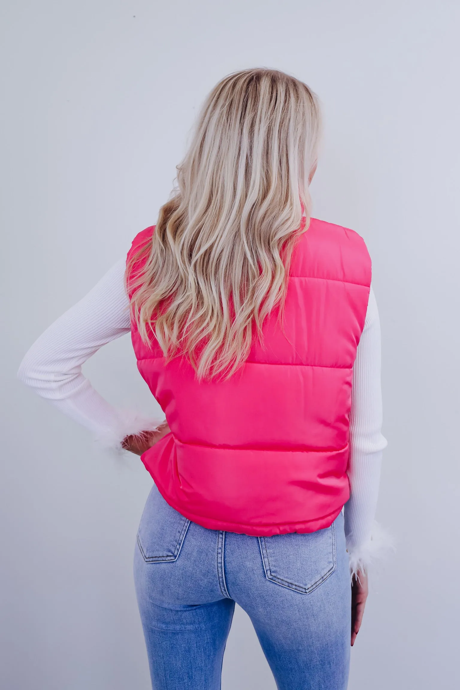 Wonderfully Essential Puffer Vest - Pink