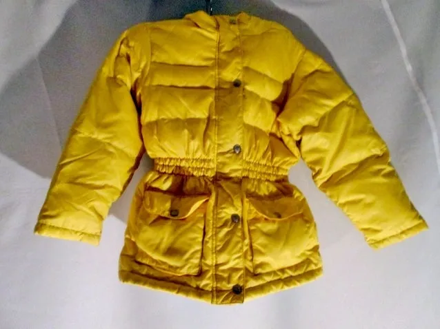 Youth Kids Girls HANNA OUTDOOR Ski Snow Puffer JACKET Coat Hood 8-10 YELLOW